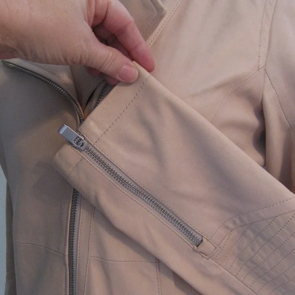 Athleta Salt Flat Leather Moto Jacket - Like New - Picture 7 of 13